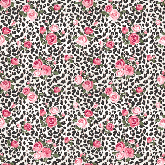 Leopard A La Rose - Adhesive Vinyl Sheets