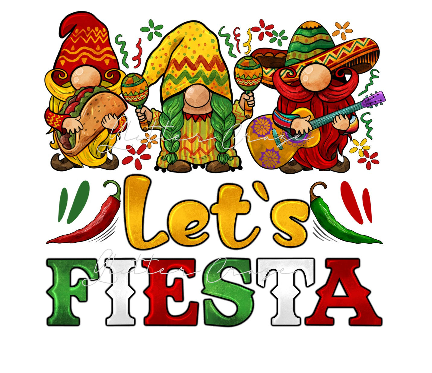 Let's Fiesta - UV DTF Decal