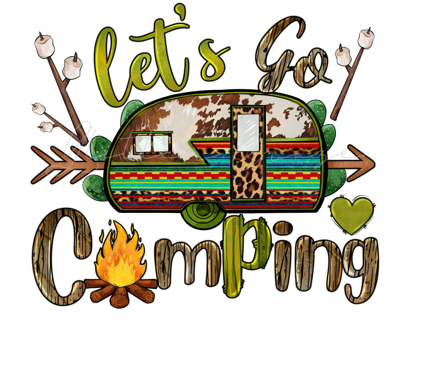 Let's Go Camping - UV DTF Decal