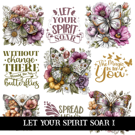 Let your spirit soar UV DTF Decal Sheets 2 design options