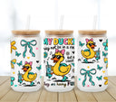 Ducks in a row UV DTF 16oz Libbey wrap