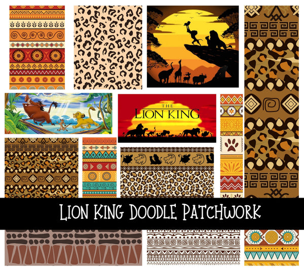 Lion King Doodle Patchwork Set
