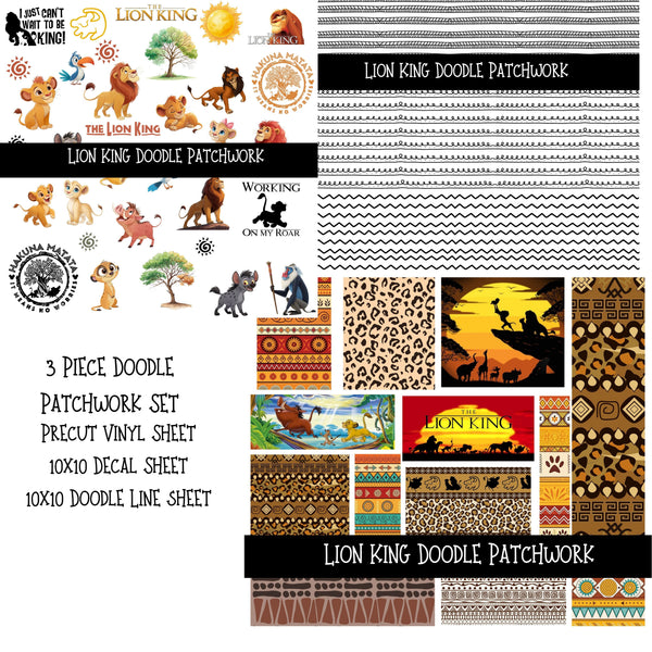 Lion King Doodle Patchwork Set