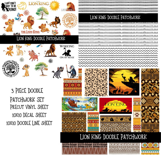 Lion King Doodle Patchwork Set