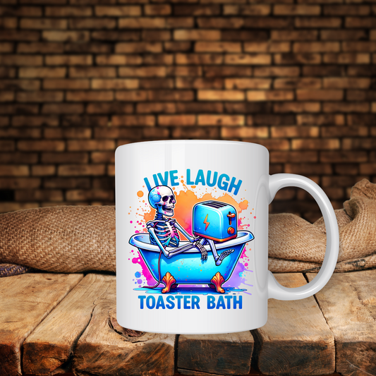 Live Laugh Toaster Bath - UV DTF Decal