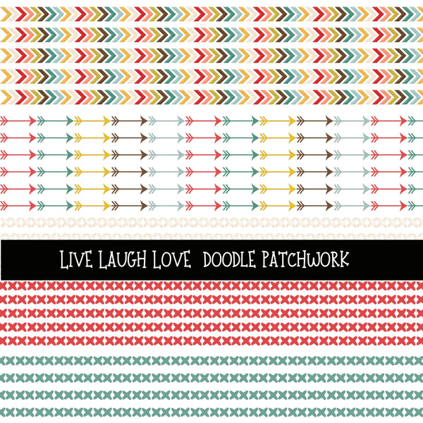 Live Laugh Love Doodle Patchwork Set