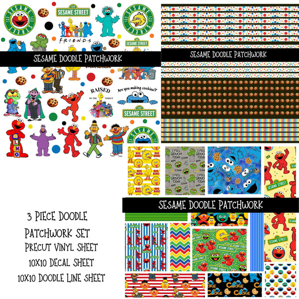 Sesame Doodle Patchwork Set