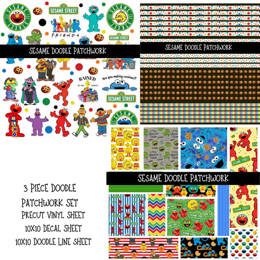 Sesame Doodle Patchwork Set