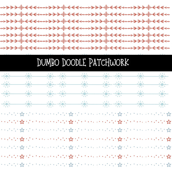 Dumbo Doodle Patchwork Set