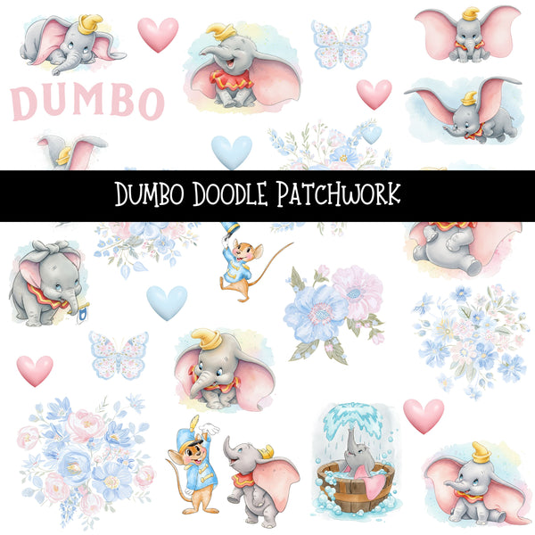 Dumbo Doodle Patchwork Set