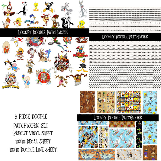 Looney Doodle Patchwork Set