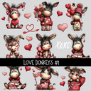 Love Donkeys - UV DTF Decal sheets