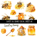 Sweet as Honey - UV DTF Decal sheet (2 variants)