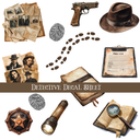 Detective UV DTF Decal sheet