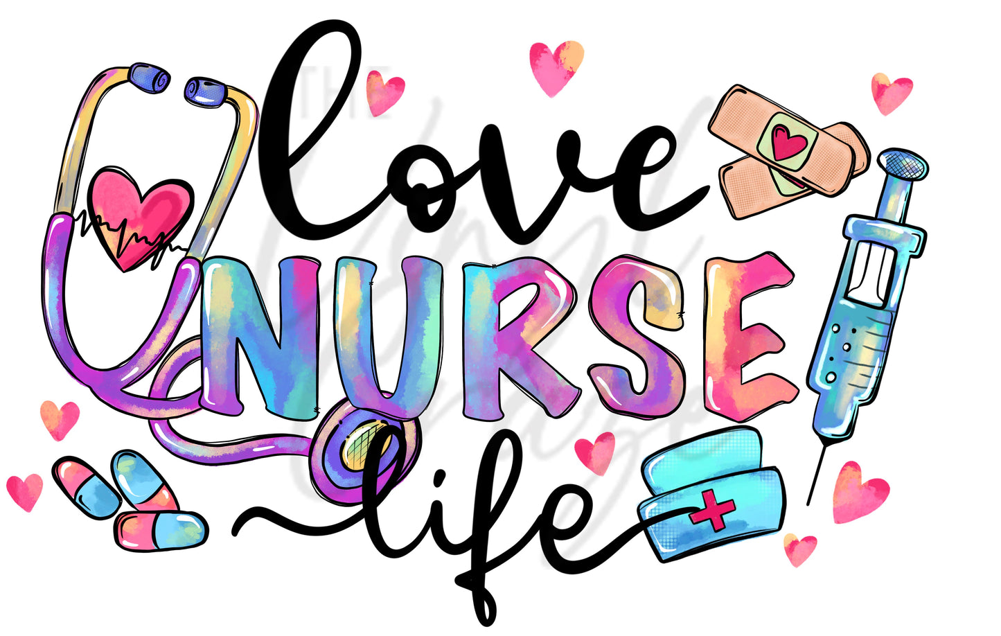 Love Nurse Life - UV DTF Decal