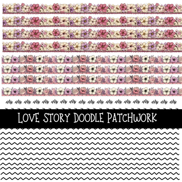 Love Story Doodle Patchwork Set