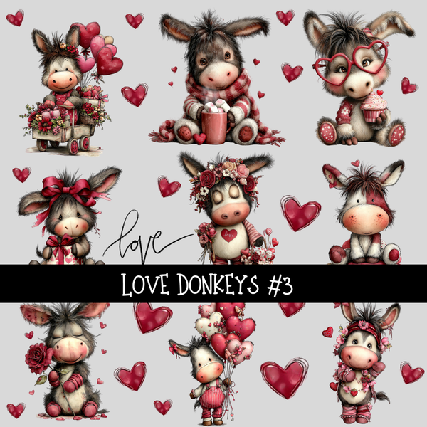 Love Donkeys - UV DTF Decal sheets