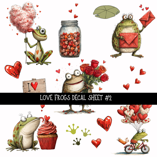 Love Frogs - UV DTF Decal sheets