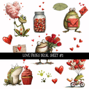 Love Frogs - UV DTF Decal sheets