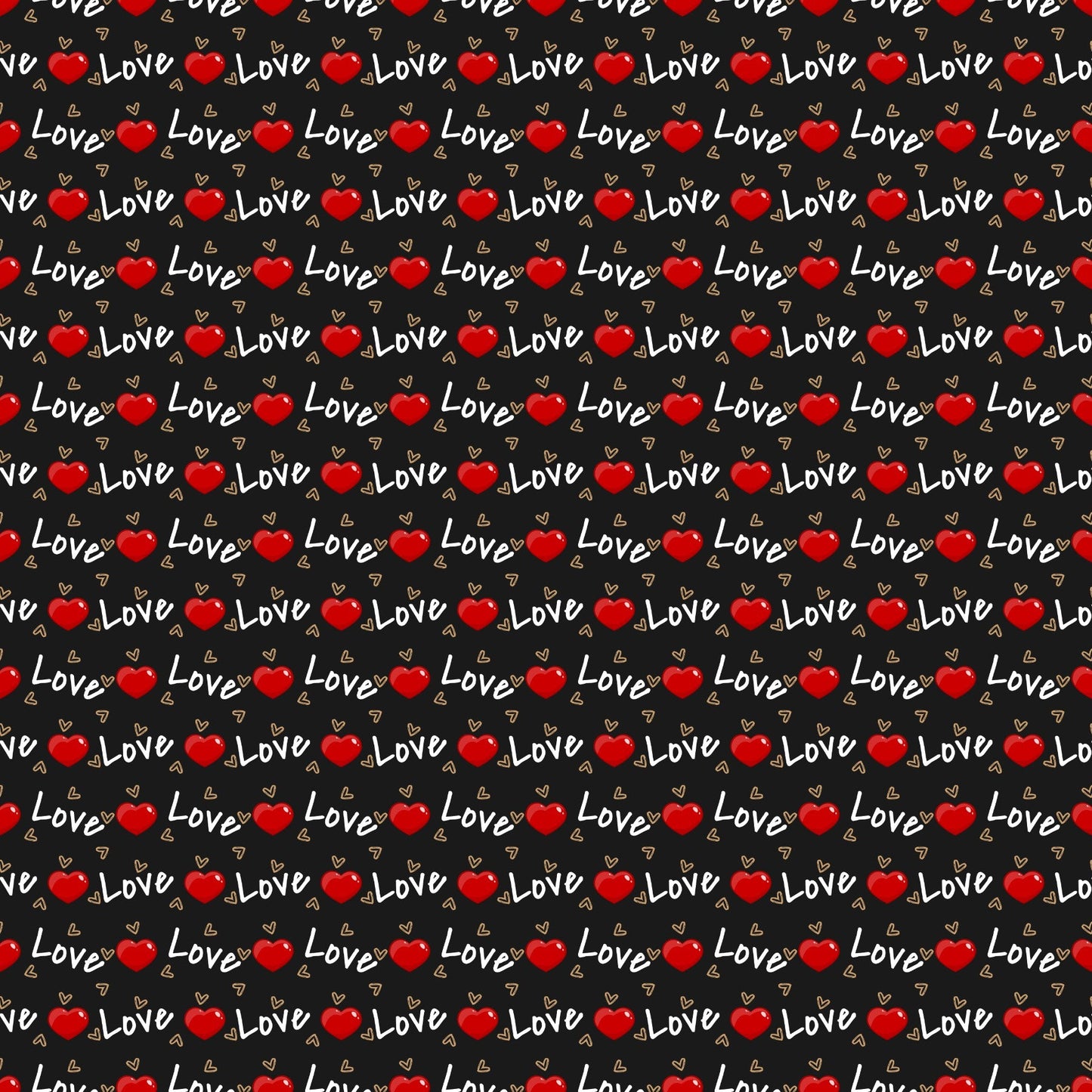 Love Heart Print - Adhesive Vinyl Sheets