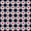 Plaid Hearts - Adhesive Vinyl Sheets