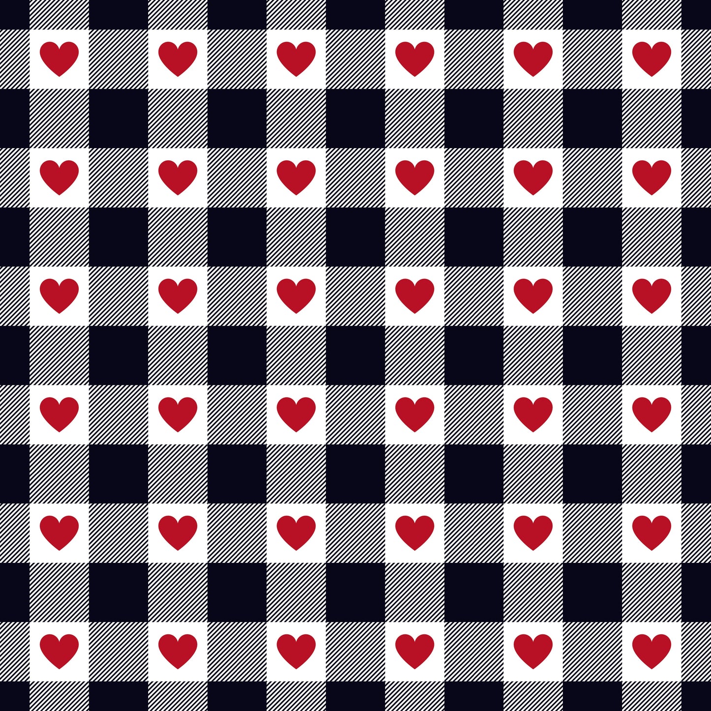 Plaid Hearts - Adhesive Vinyl Sheets