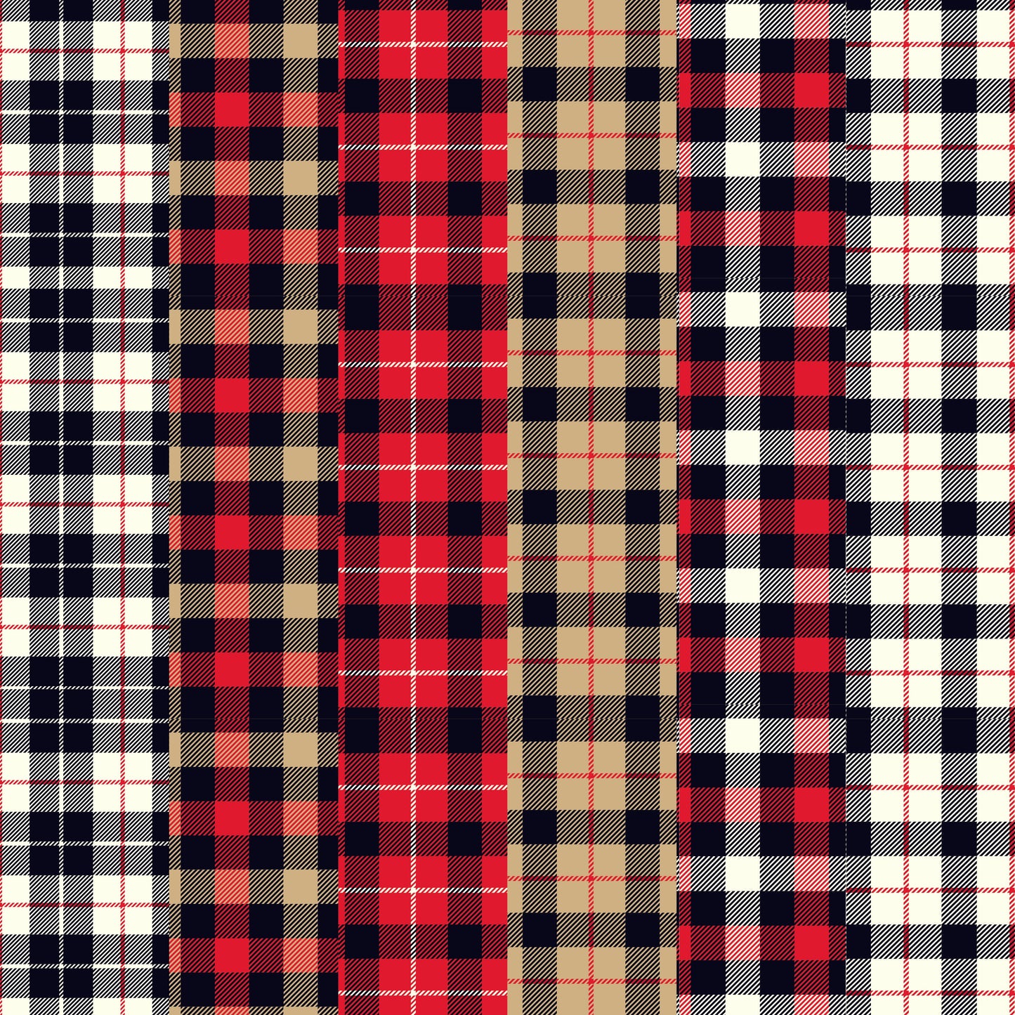 Lumberjack Plaid - Adhesive Vinyl 12x12 Sheets - 6 Pack