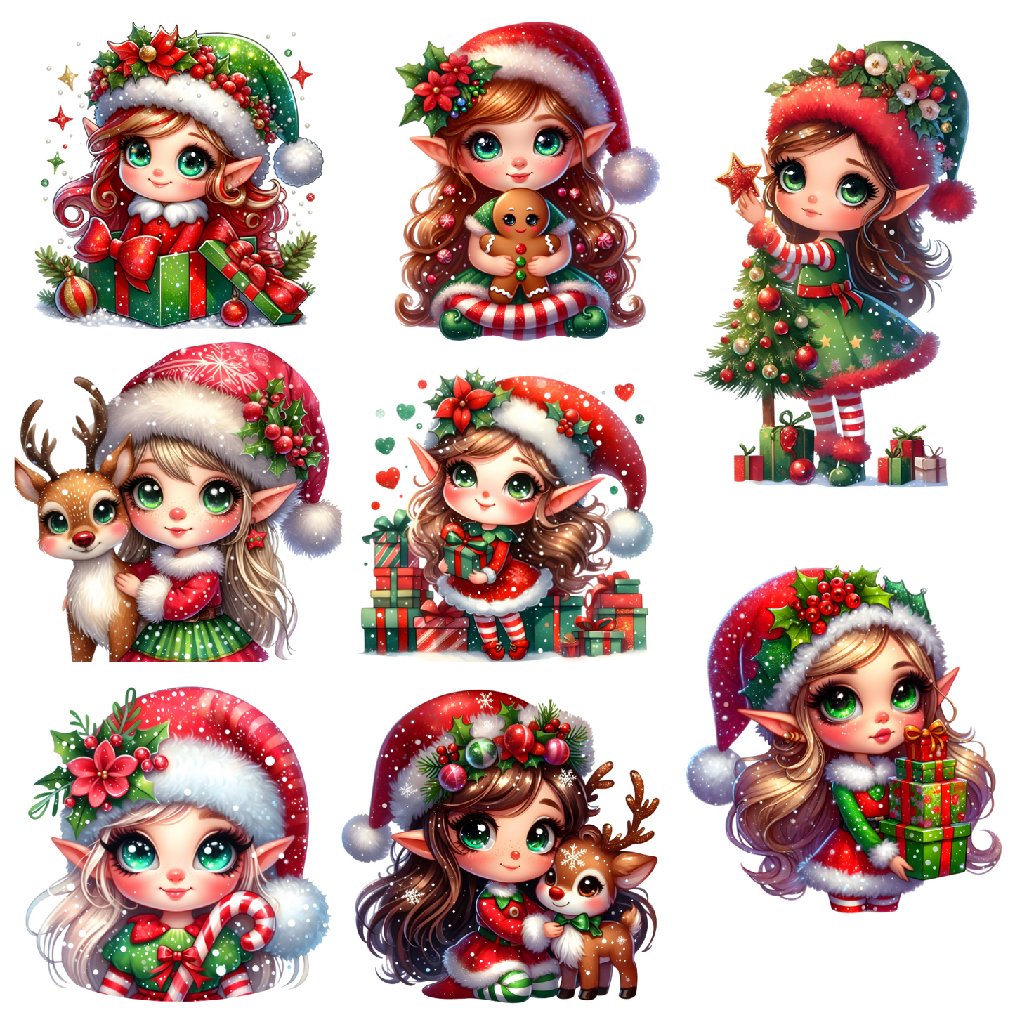 Cute Elf - UV DTF Decal sheets- 2 variants