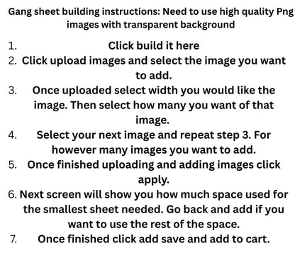 Build a Gang Sheet Uvdtf - Must be ordered alone