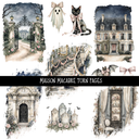 Maison Macabre torn pages UV DTF Decal sheet
