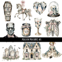 Maison Macabre   - UV DTF Decal sheet 6 variants