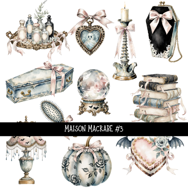 Maison Macrabe   - UV DTF Decal sheet 6 variants