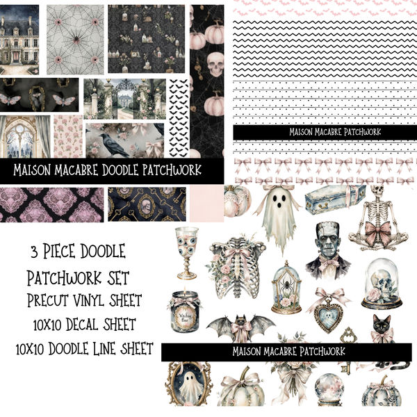 Maison Macabre - Doodle Patchwork Set