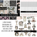 Maison Macabre - Doodle Patchwork Set