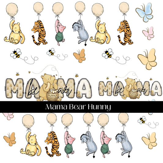 Mama Bear Hunny UV DTF Decal Sheet