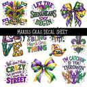 Mardis Gras UV DTF Decal sheets