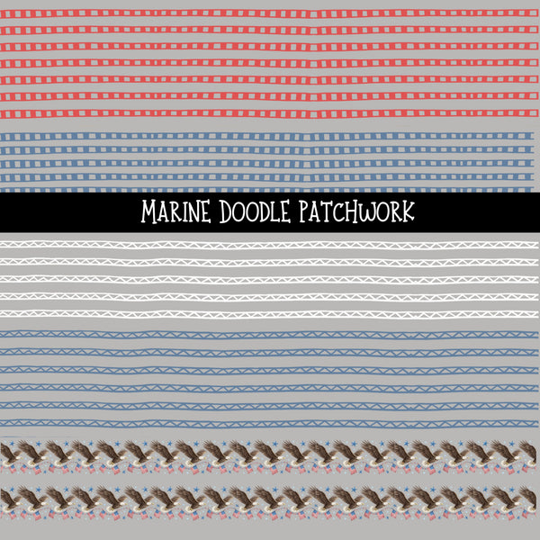 Marine Doodle Patchwork Set