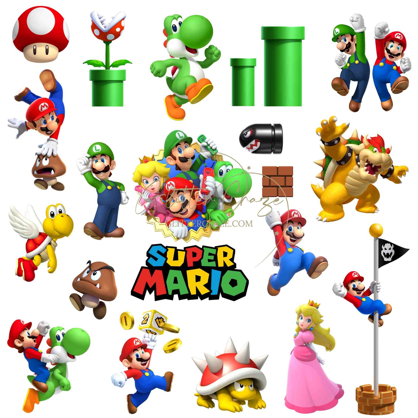 Mario - UV DTF Decal sheet