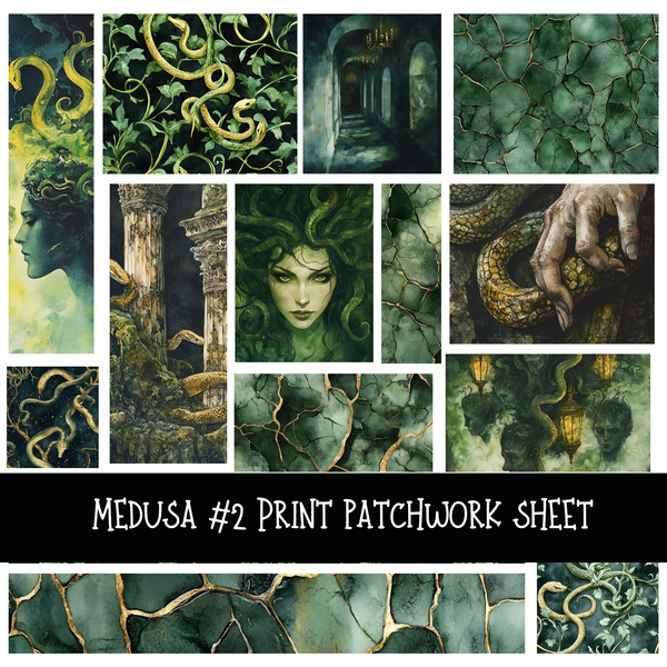 Medusa Patchwork precut vinyl sheet available in 12x12 or 6x6 sizes