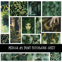 Medusa Patchwork precut vinyl sheet available in 12x12 or 6x6 sizes