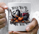 Witch way to the wine - UV DTF Decal