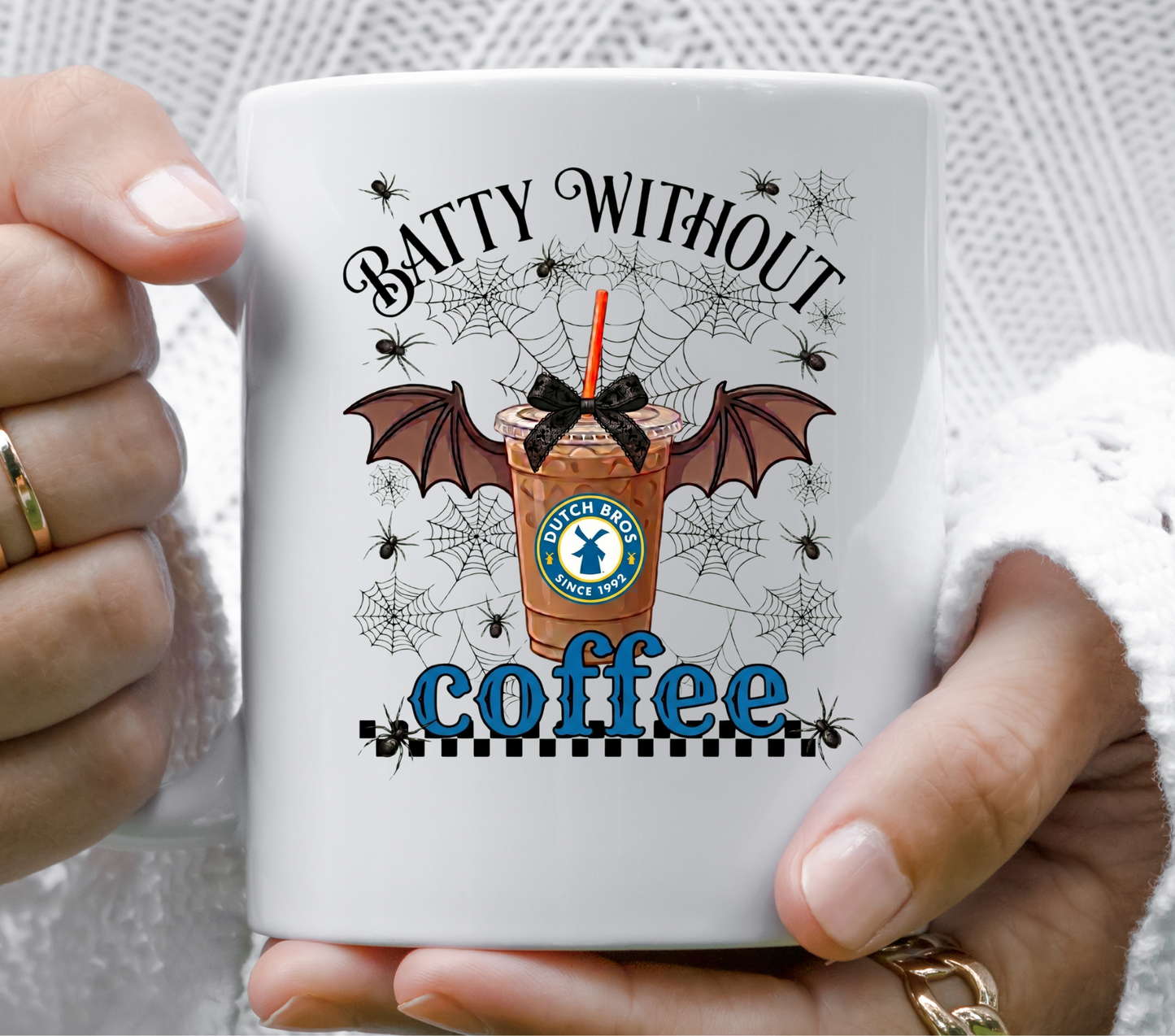 Batty without coffee UV DTF Decal- 5 varrients