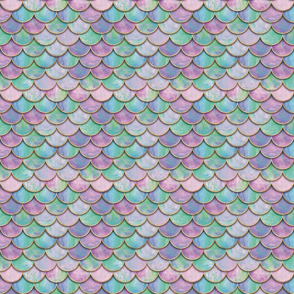 Pastel Mermaid Scales - Adhesive Vinyl Sheets