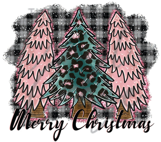 Merry Christmas Trees - UV DTF Decal