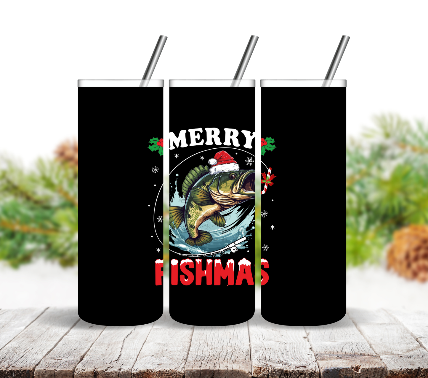 Merry Fishmas - UV DTF Decal