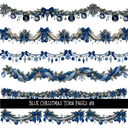 Blue Christmas Torn Pages UV DTF Decal sheets 8 Designs available