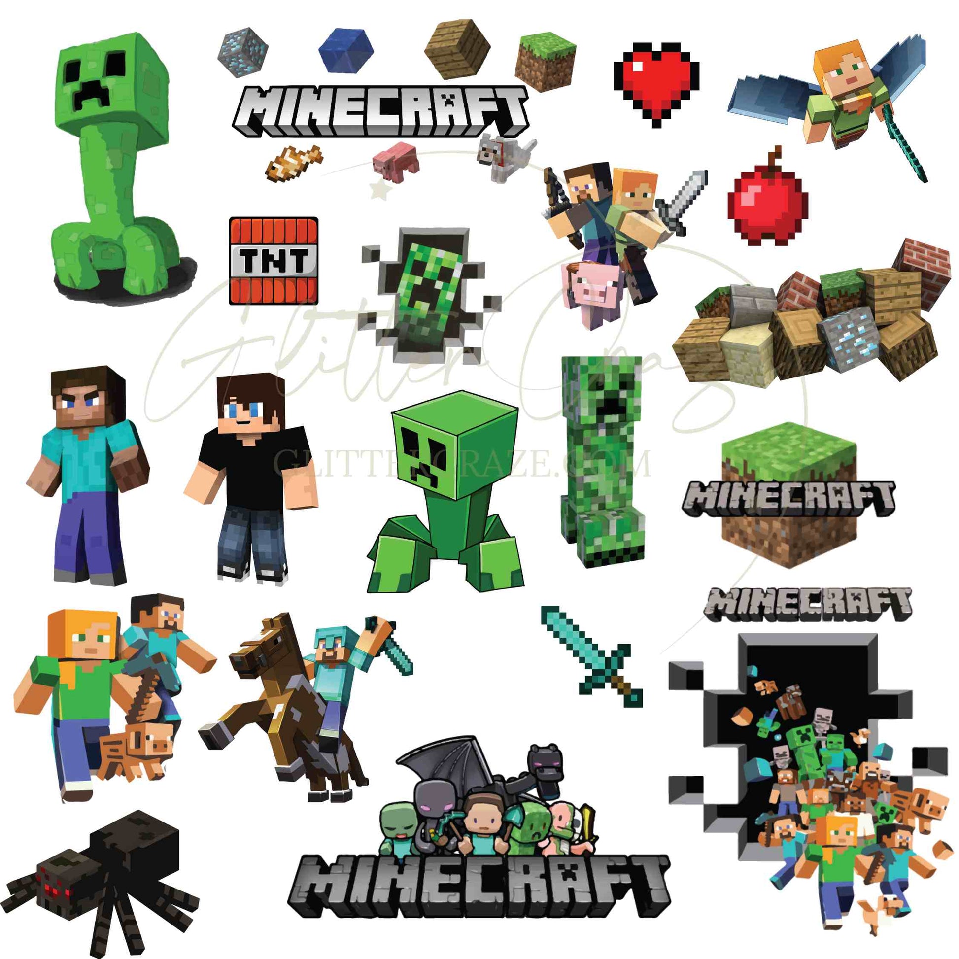 Minecraft - UV DTF Decal sheet – 3D Undercover