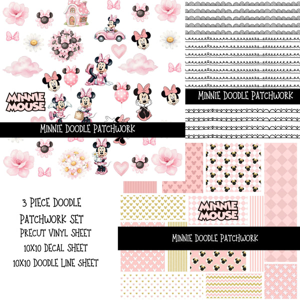 Minnie Doodle Patchwork Set