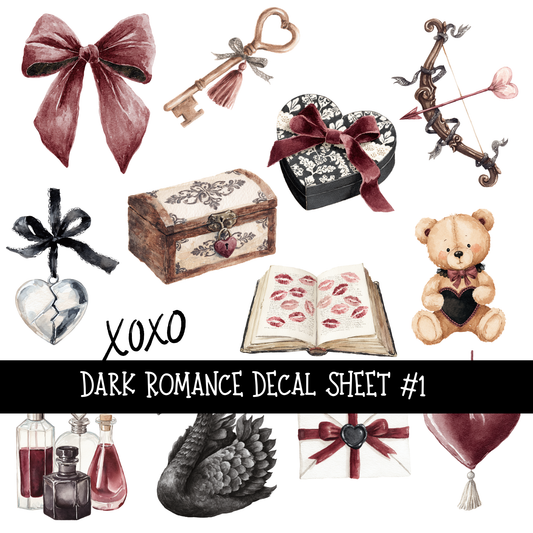 Dark Romance - UV DTF Decal sheet (2 variants)