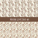 Mocha Love Duo precut vinyl sheet- 2 coordinating patterns on one sheet (7 Variants)